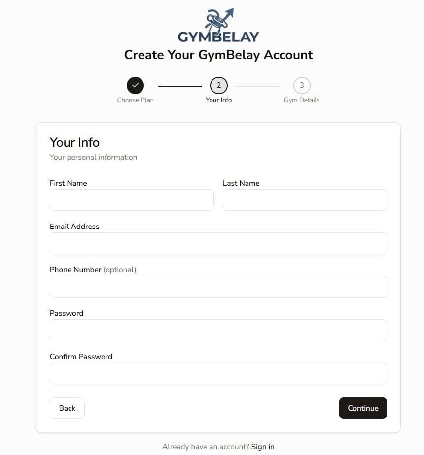Create your account