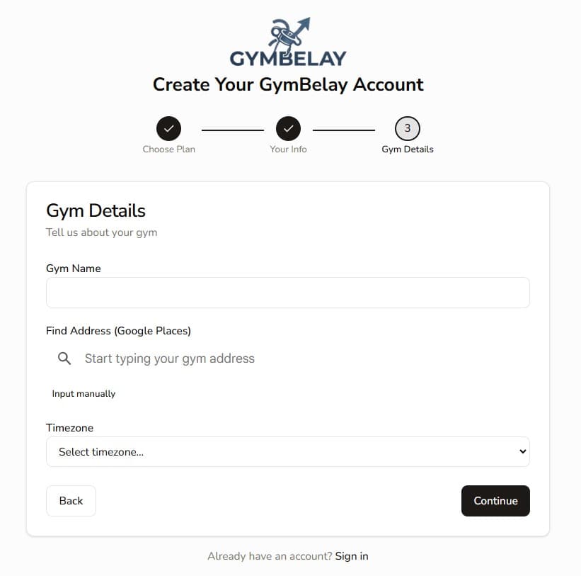 Create your account
