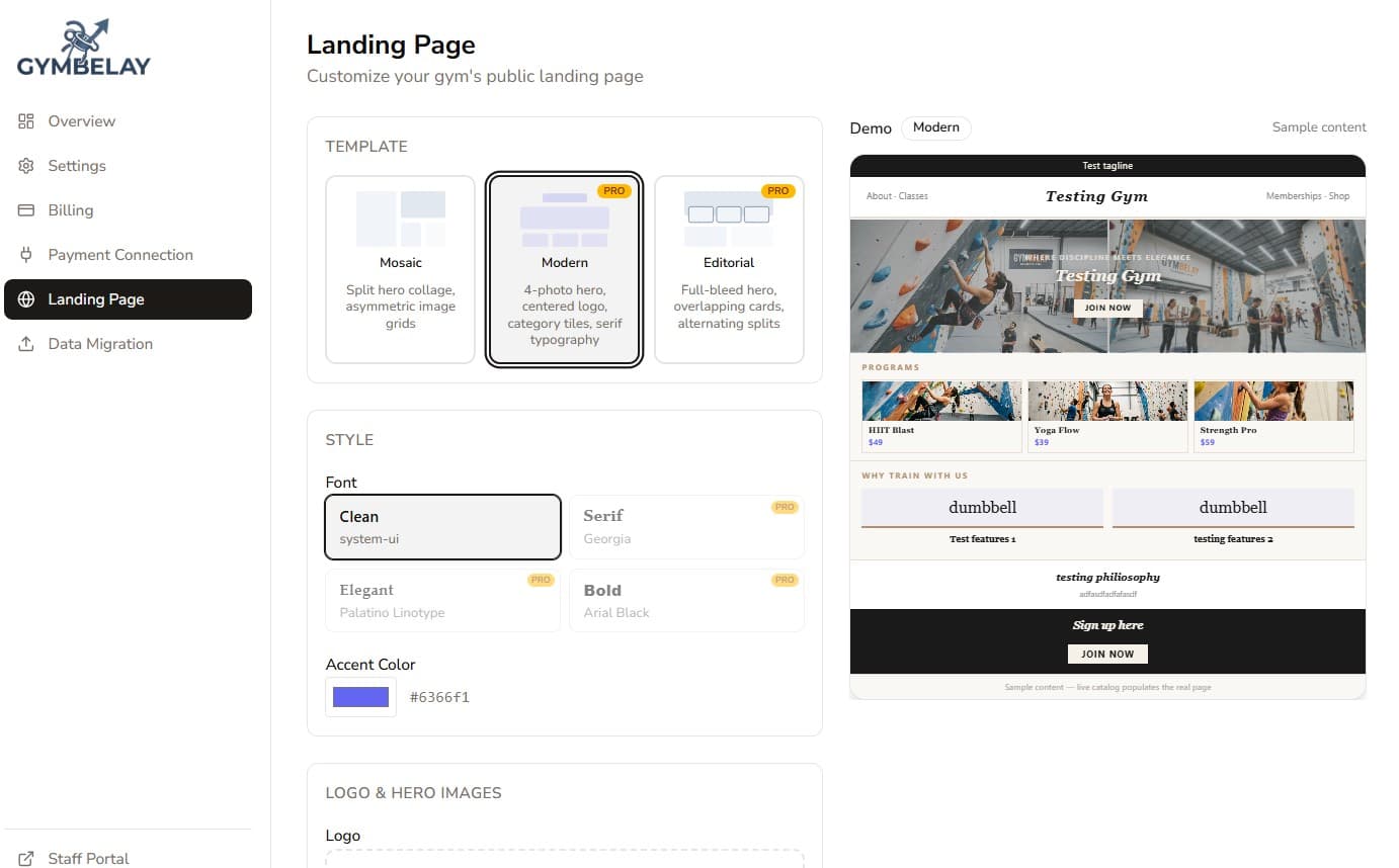 Customize your member portal
