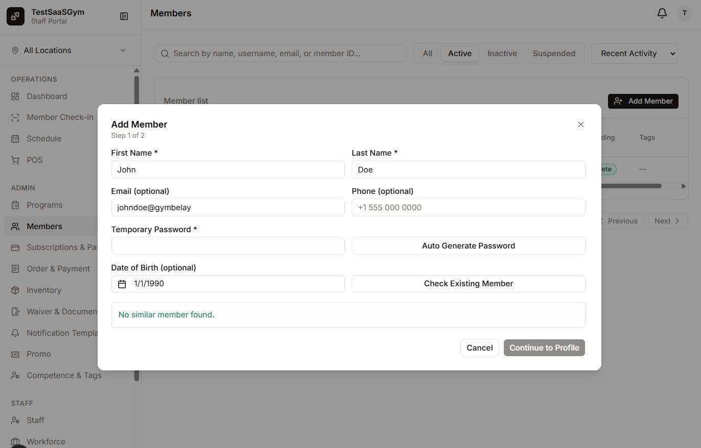 Member Management preview